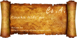Csurka Alóma névjegykártya